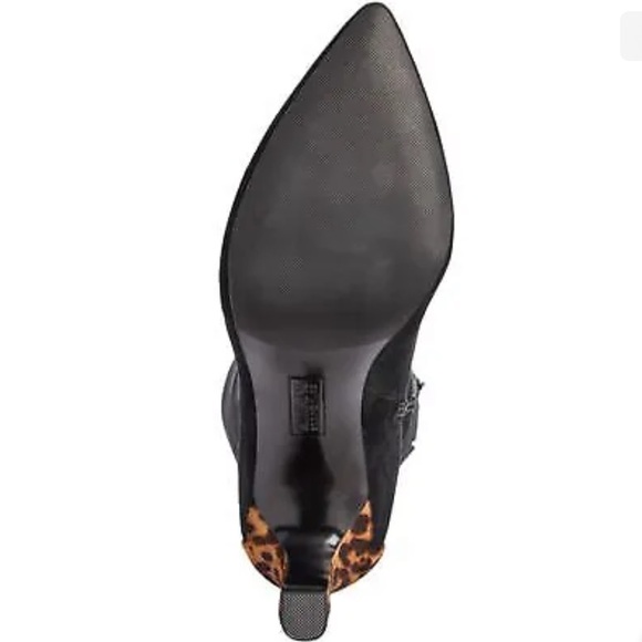 NEW Alfani Tadashi Suede Cheetah fur Knee-High Step 'N Flex Boots - Picture 5 of 5